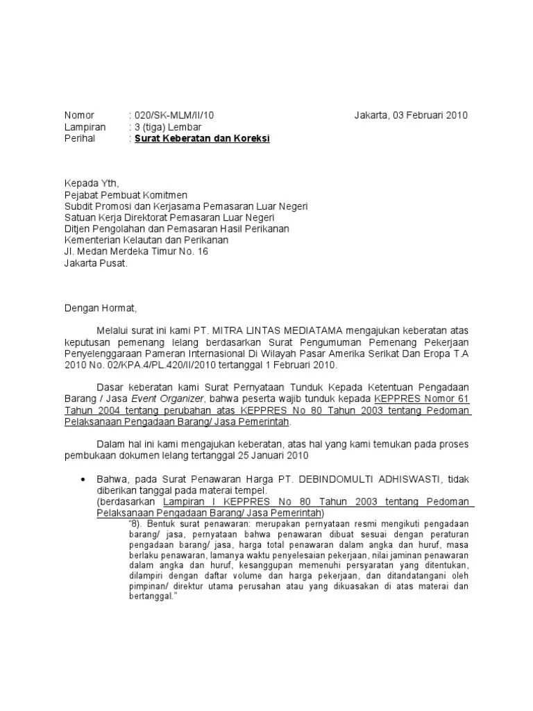 Berikut ini adalah contoh berita acara serah terima pekerjaan. surat keberatan