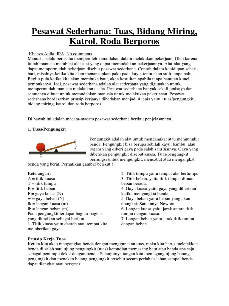 Pesawat Sederhana | PDF