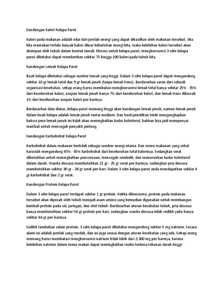 Kandungan Kelapa | PDF