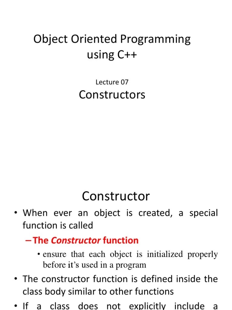 Constructor Initialization List: Initializing Class Members Directly ...