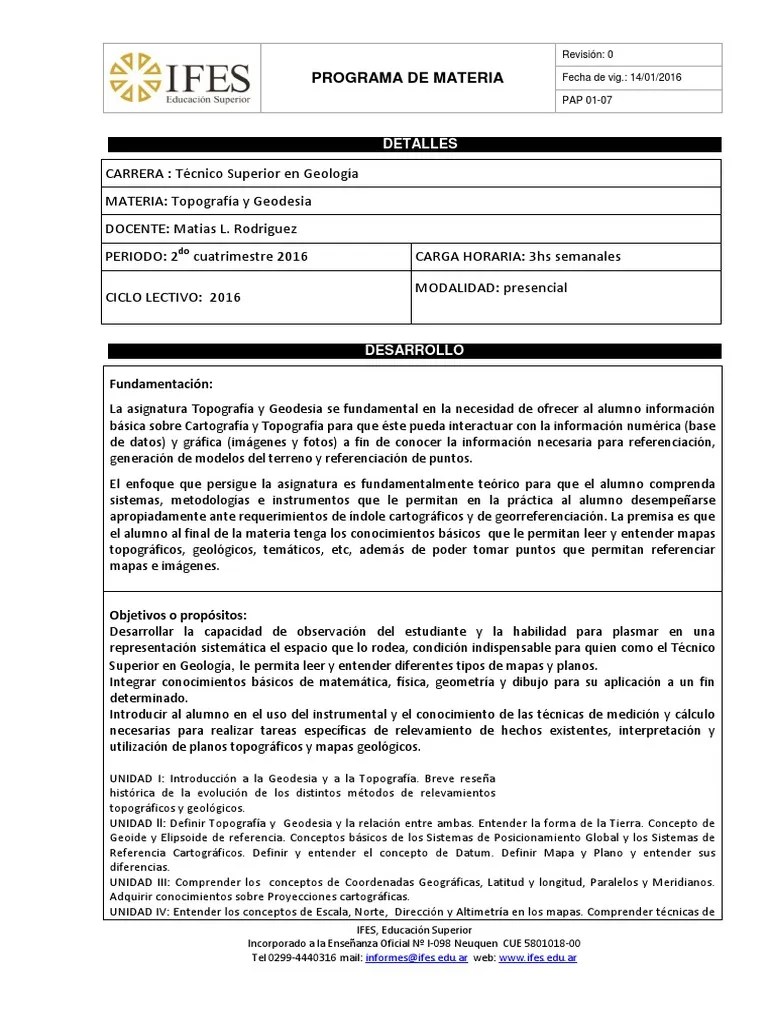 Topografía Y Geodesia PDF | PDF | Geodesia | Topografía