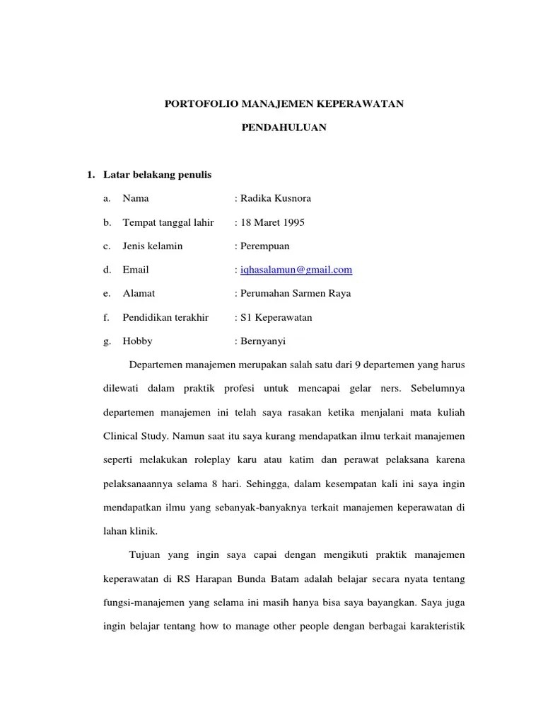 Sbmptn dan contoh soal portofolio olahraga sbmptn snmptn terbaru juga dapat diartikan sebagai suatu perasaan dalam diri seseorang akibat faktor pembentuknya. Portofolio Manajemen Keperawatan