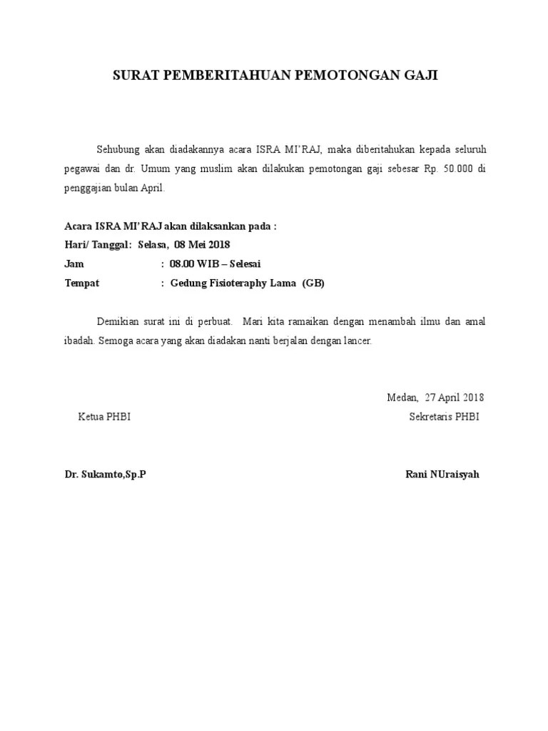 Contoh Surat Pemotongan Gaji Karyawan : Contoh Surat Keterangan Gaji Yang Benar Serta Cara Membuatnya