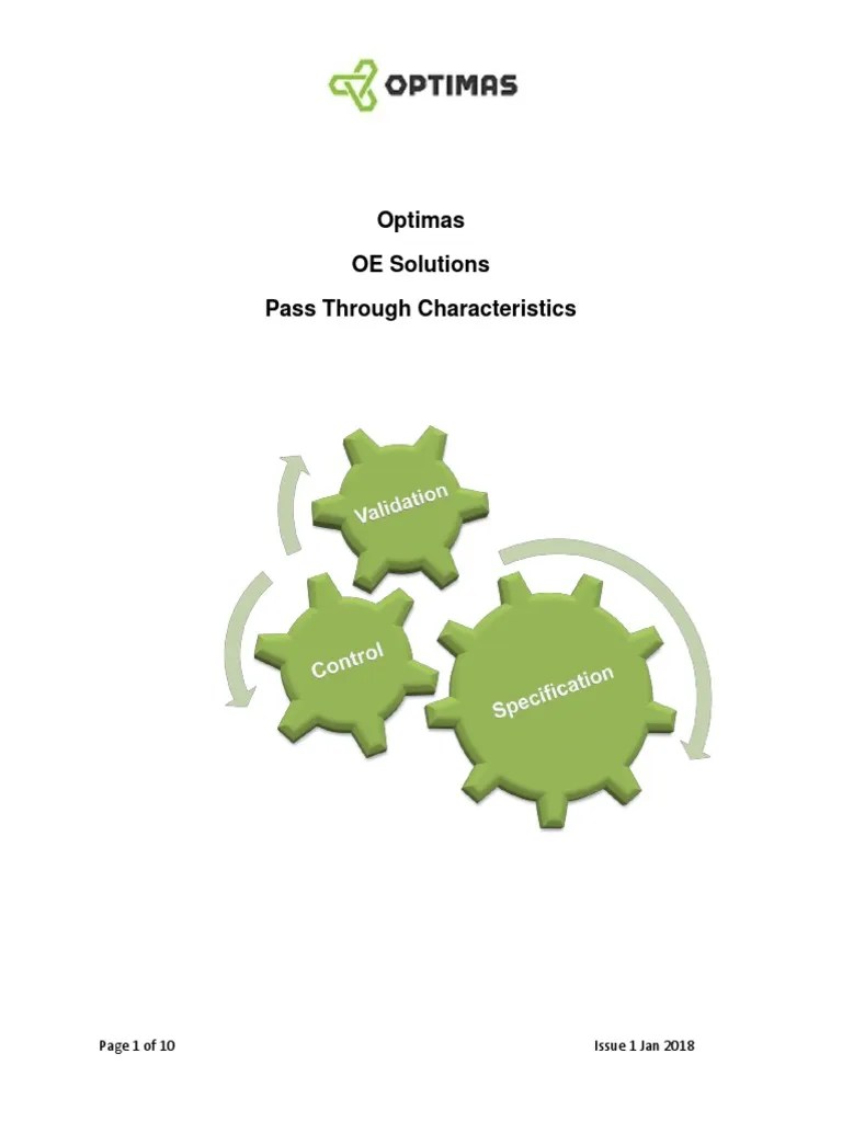 Pass through characteristics