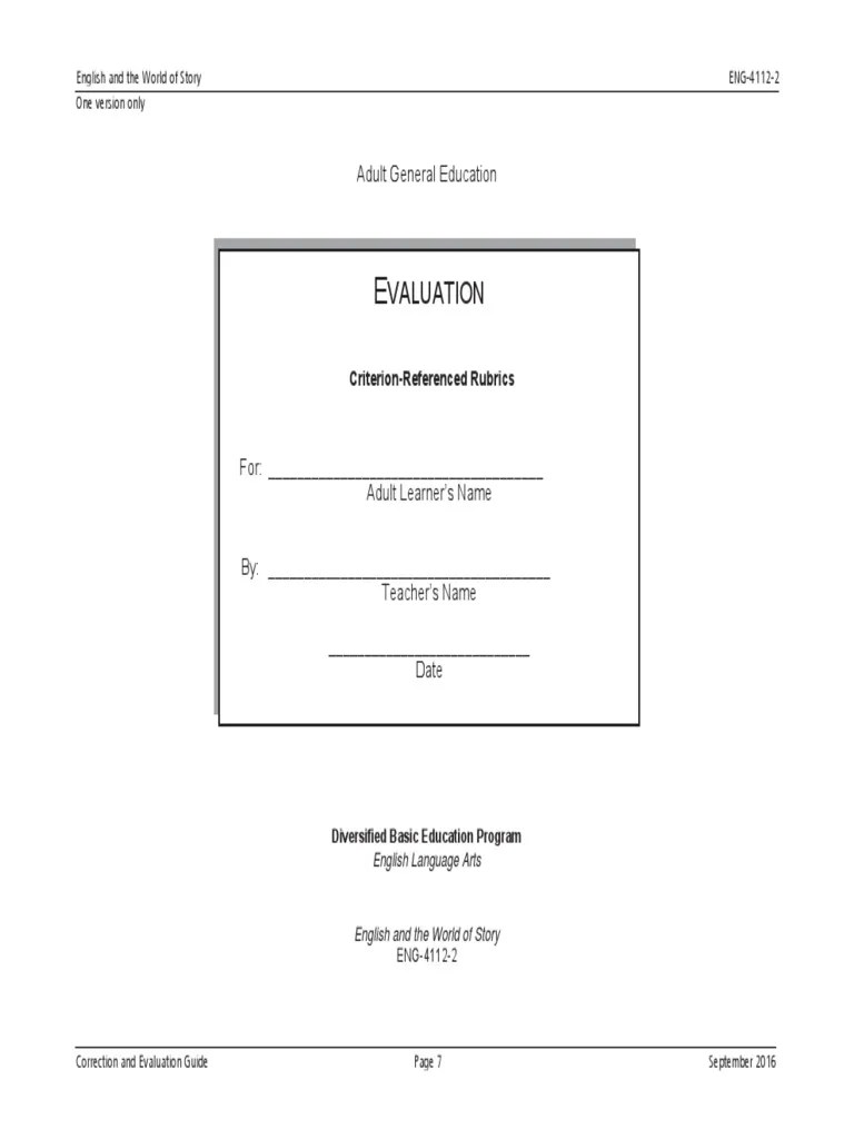 Eng-4112-2 Rubric | PDF | Rubric (Academic) | English Language