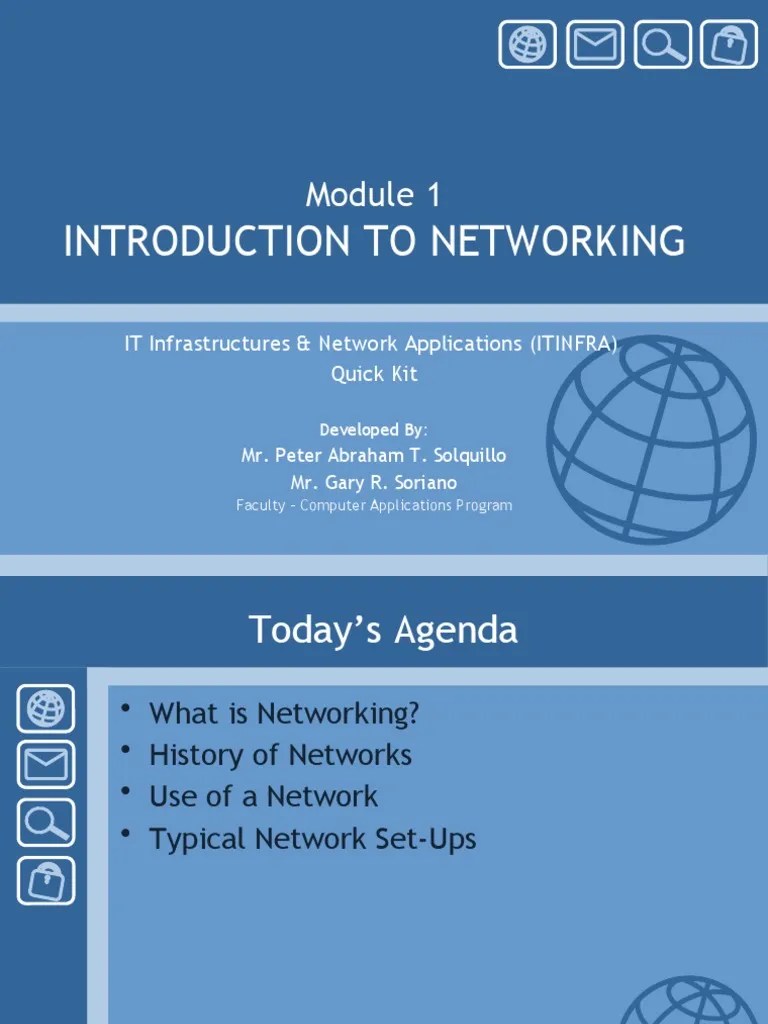 Module 1 - Introduction To Networking | PDF | Computer Network | Internet