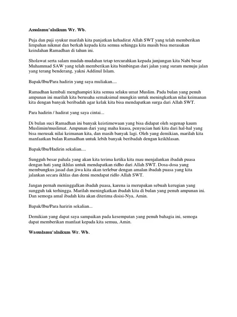 Pidato Tentang Keindahan Bulan Ramadhan – Tulisan