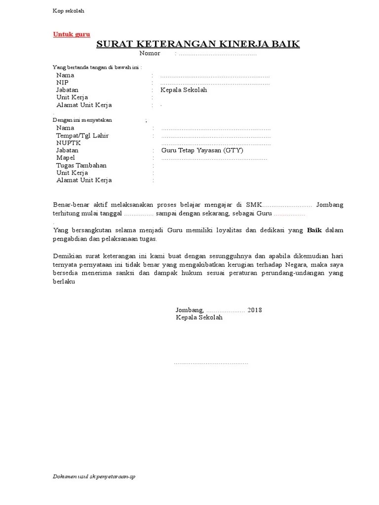 Cara cek info gtk semester 1 tahun pelajaran 2021/2022 melalui laman info gtk · 1. Contoh Surat Keterangan Kinerja Baik Dari Kepala Sekolah