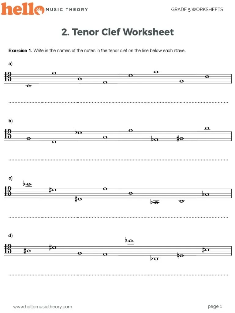 the tenor clef pdf clef music theory