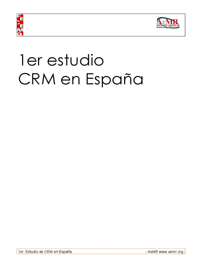 1.2. Primer Estudio De CRM | PDF | Marketing | Economias