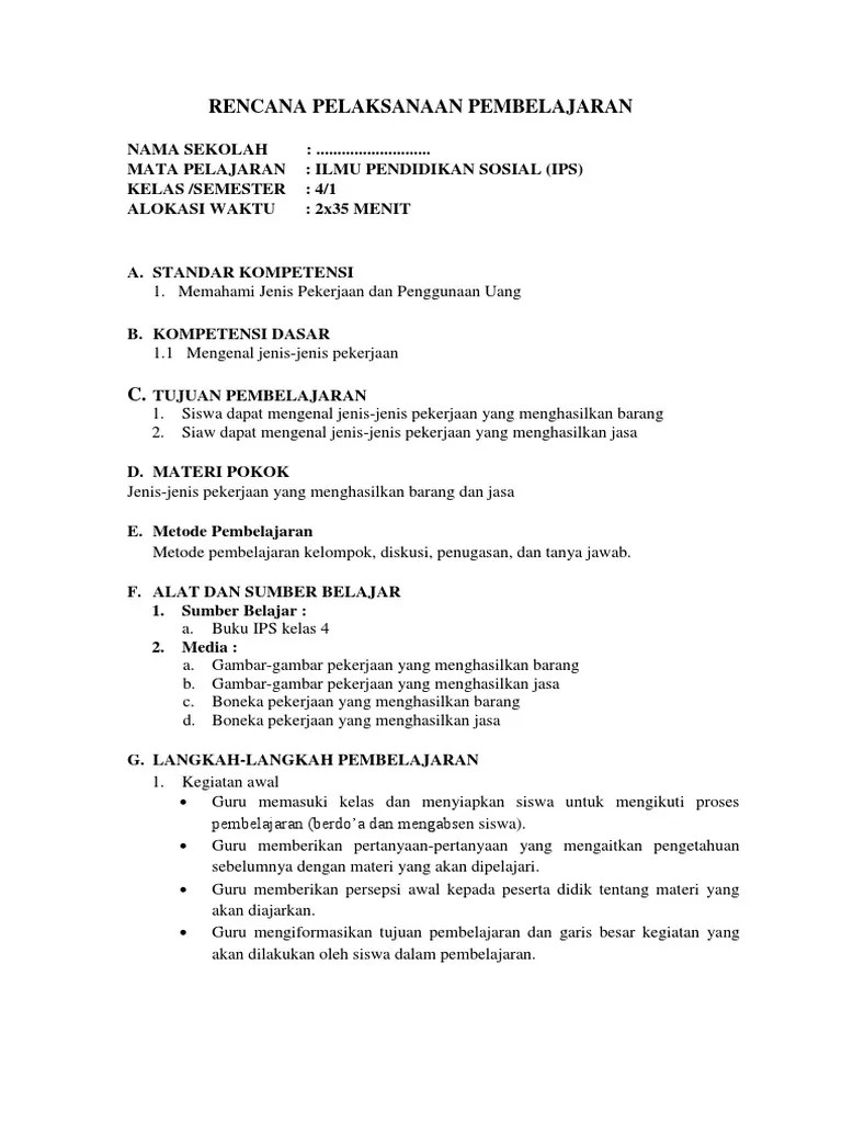 Materi dalam buku ini dibagi menjadi dua semester, kata pengantar . Rpp Ips Kelas 3 Semester 2 Tentang Jenis Jenis Pekerjaan Kumpulan Kerjaan