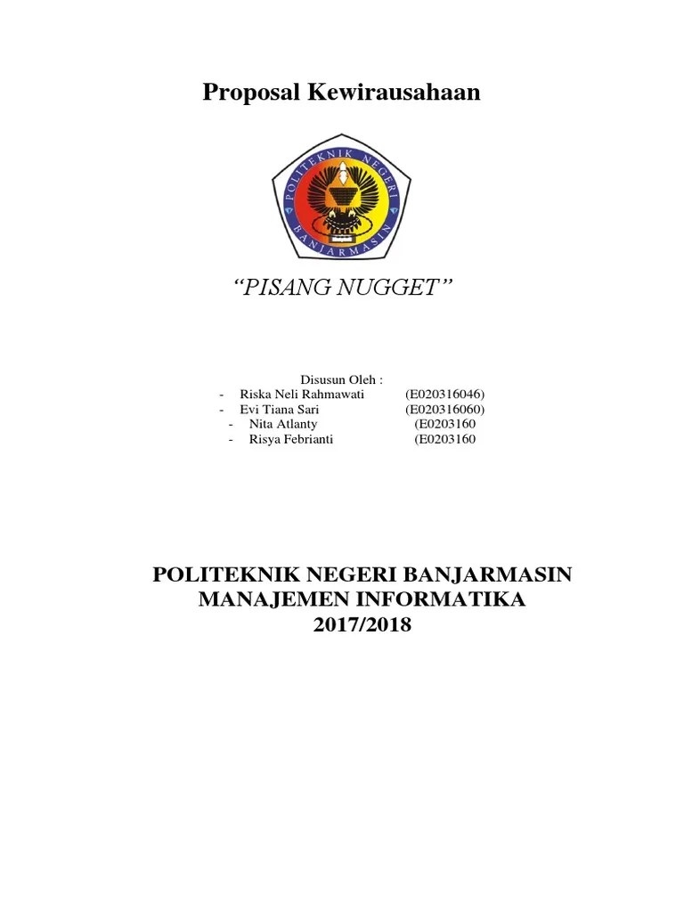 Proposal Usaha Pisang Goreng – Belajar
