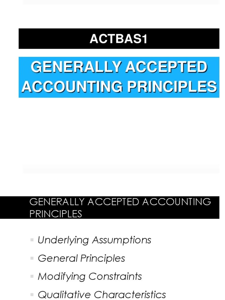 Generally Accepted Accounting Principles | PDF | Revenue | Accounting