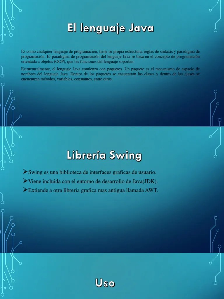 Swing Java | PDF | Java (lenguaje De Programación) | Ventana (informática)