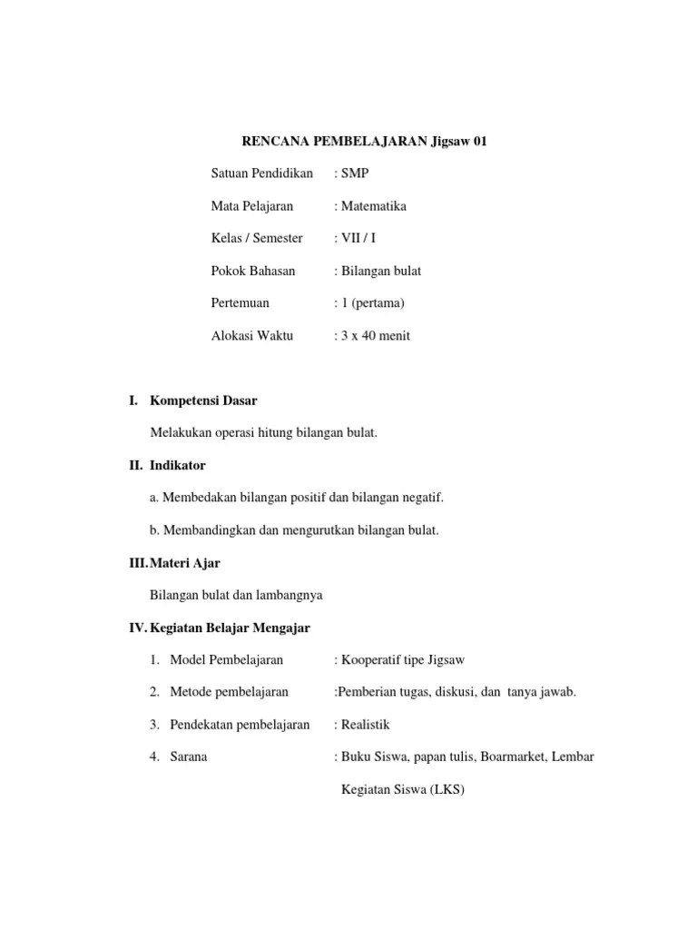 Rpp dan silabus pai sd kls 5 kurikulum 2013 tematik semester 1 dan 2 rpp and pies syllabus 2013 sd kls 5 thematic curriculum semesters 1 and 2. Contoh Rpp Model Pembelajaran Kooperatif Jigsaw Ops Sekolah Kita