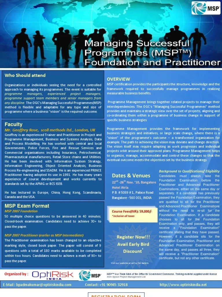 Managing Successful Programme (MSP) | PDF | Strategic Management | Test (Assessment)