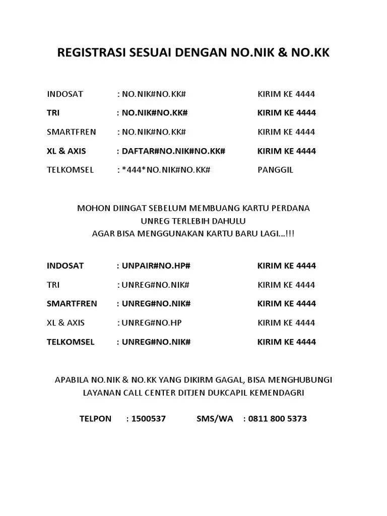 Cellular telecommunication services using both prepaid and postpaid methods;; Registrasi Simcard