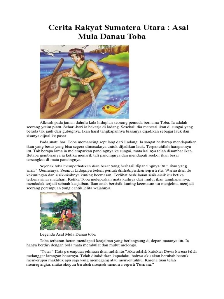 Gambar Cerita Rakyat Danau Toba - Pedro gambar