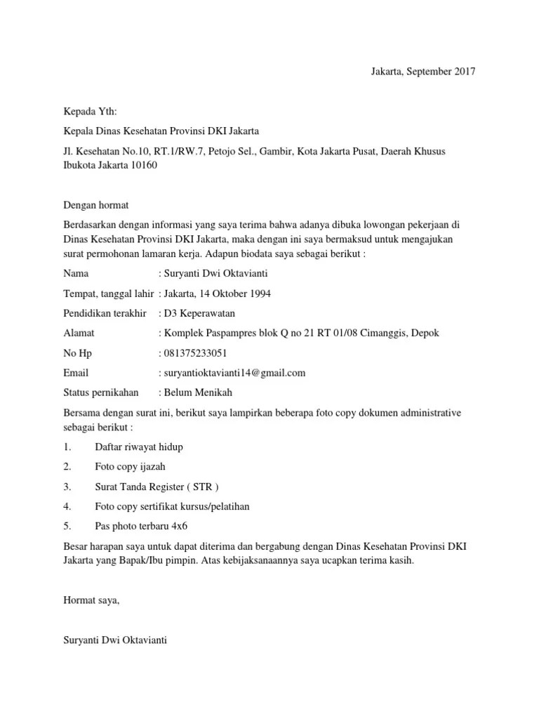 Cpns dki jakarta 2021, formasi, cara daftar, contoh surat lamaran dan . Surat Lamaran Dinas Kesehatan Dki Jakarta Pdf