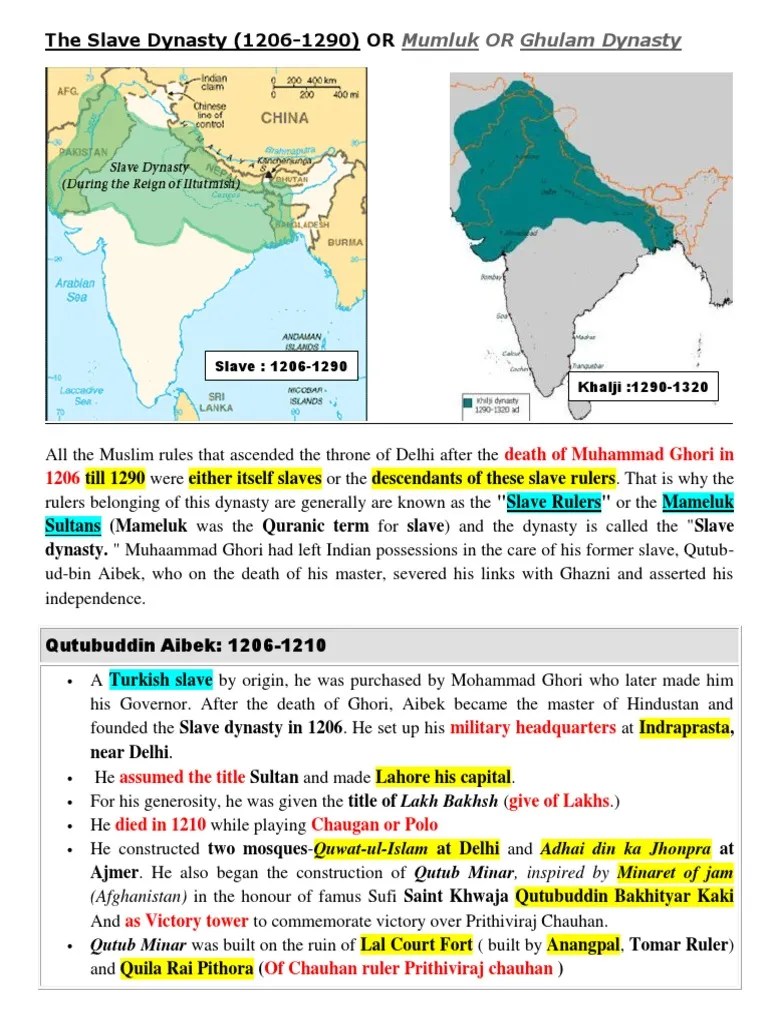 History Medival History Delhi Sultan | PDF