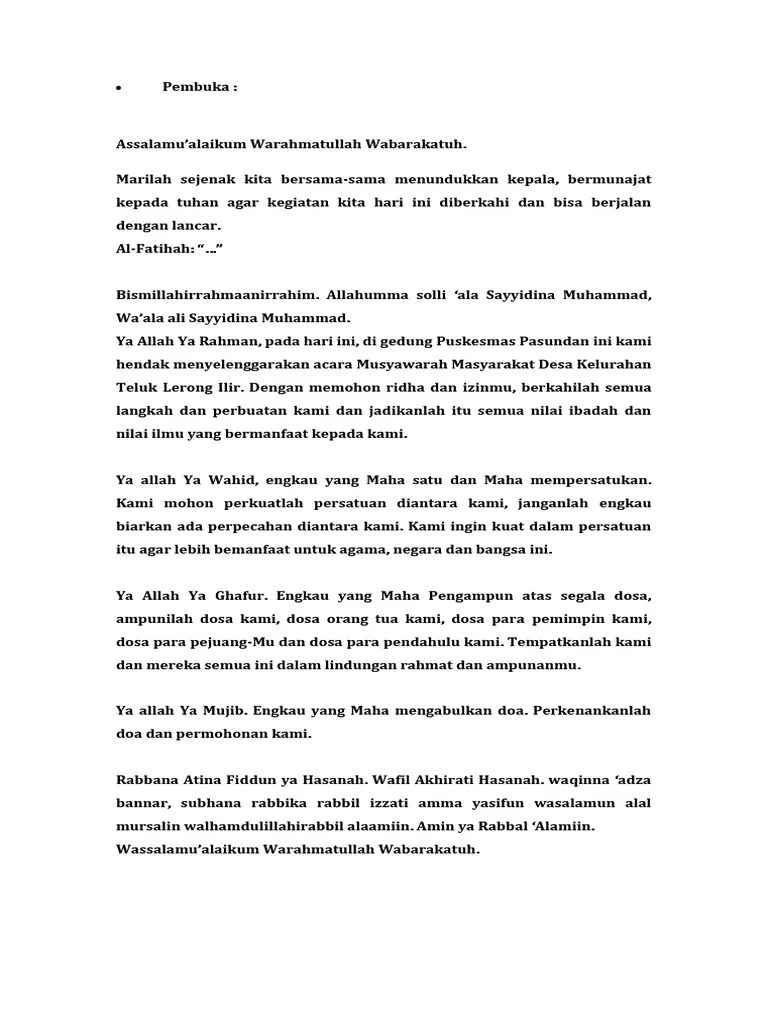 Contoh Doa Acara Resmi – Belajar