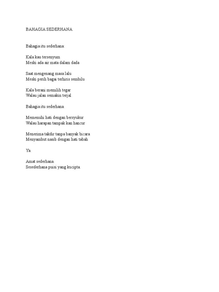 Bahagia Sederhana | PDF