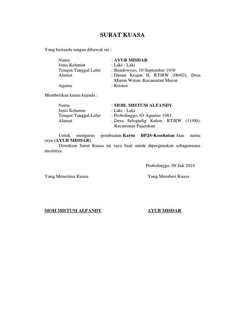 Surat Kuasa In English Lertyi 8 Examples of English in second English.