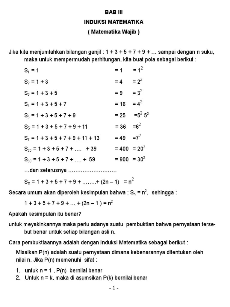 Induksi Matematika Rangkuman Dan Soal Bahas Pembuktian X Xacta Club Materi geografi kelas x semester 2.