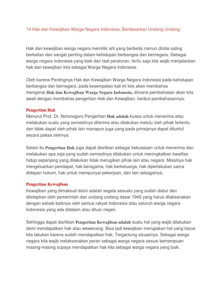 Yang tidak memiliki hak pilih karena tidak terdaftar dalam dpt. 14 Hak Dan Kewajiban Warga Negara Indonesia Pdf