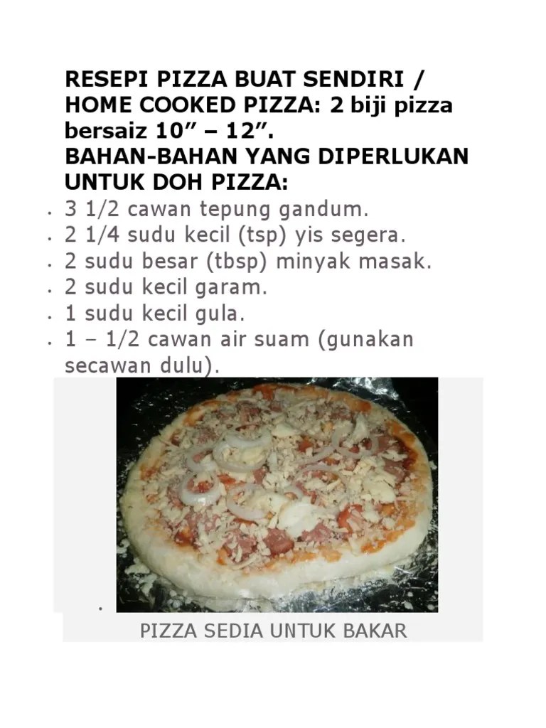 Resepi Doh Pizza Resepi Bergambar