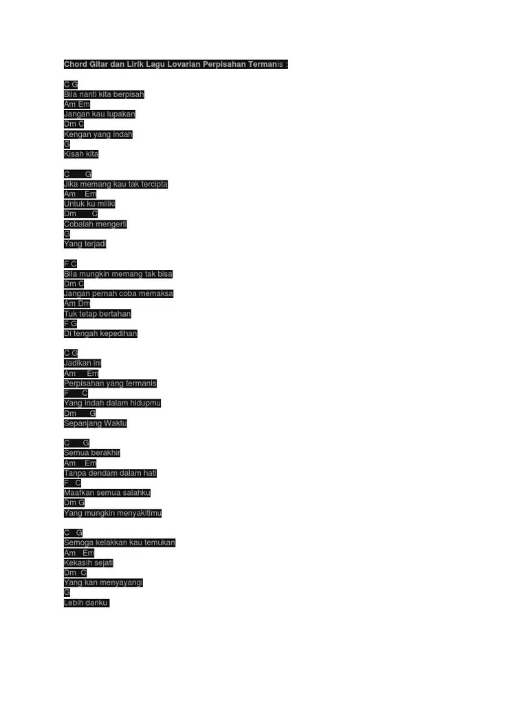 Lirik Lagu Perpisahan Termanis Lovarian