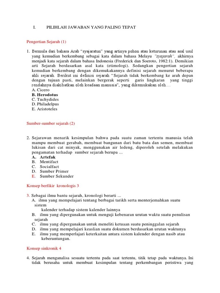 Berikut ini adalah pembahasan soal dan jawaban latihan us uas dan usbn untuk siswa kelas 12 sma / smk sd pelajaran sejarah semester genap. Naskah Soal Usbn Sejarah 2017 K13 Paket 2 Pdf