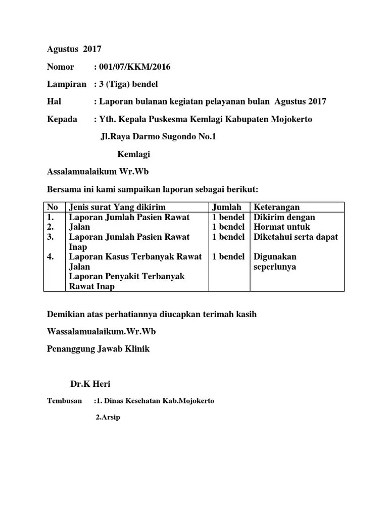 Sisi timur gedung rawat jalan berupa gedung rawat inap, dan. Laporan Bulanan Pdf