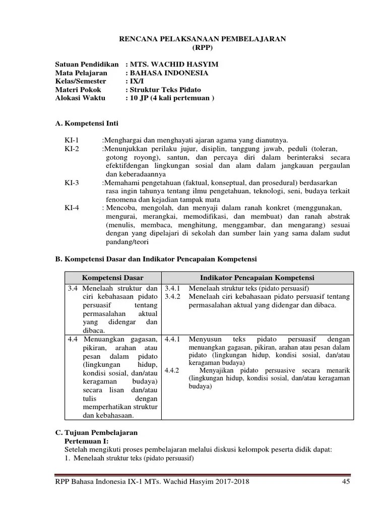 Pidato tentang milenial, pendidikan, dan teks pidato singkat rapat evaluasi . Rpp Struktur Teks Pidato Pdf