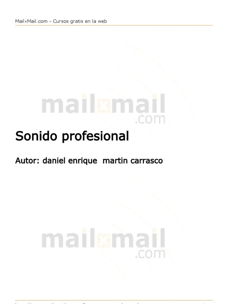 Sonido Profesional | PDF | Micrófono | Sonido