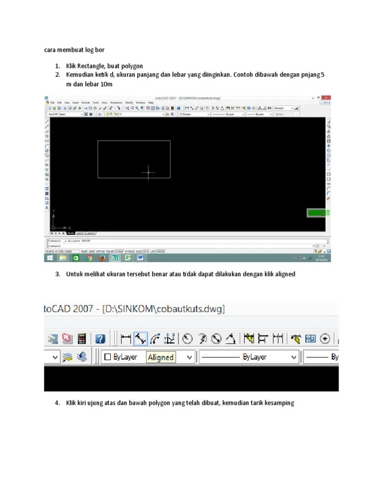 Membuat Log Bor Autocad | PDF