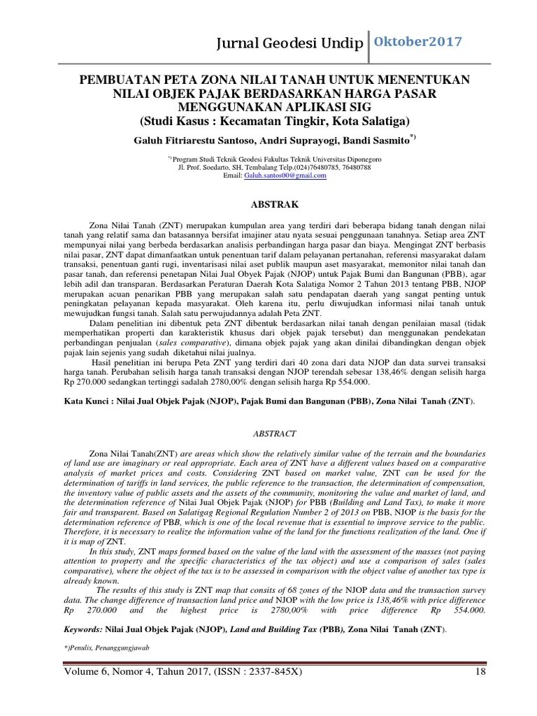 Zona Nilai Tanah Skripsi | PDF