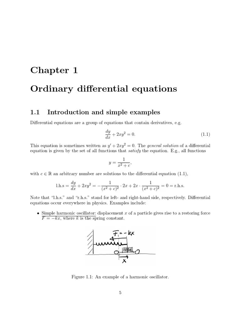 Ordinary Differential Equations | PDF | Ordinary Differential Equation ...
