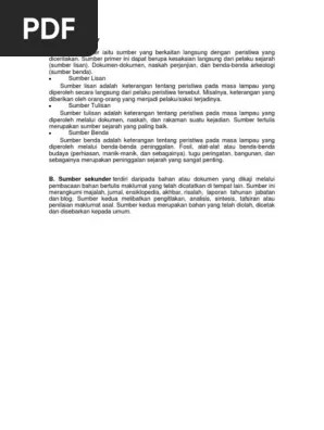 Sumber Primer Dan Sumber Sekunder | PDF
