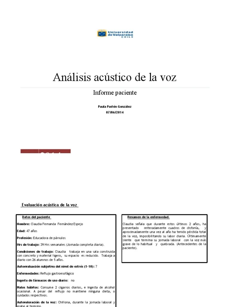 Evaluación Acústica De Voz PDF | PDF | Olas | Sonido