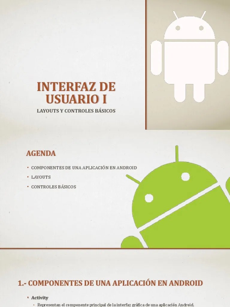 Interfaz De Usuario Part1 | PDF | Android (sistema Operativo) | Interfaces Gráficas De Usuario