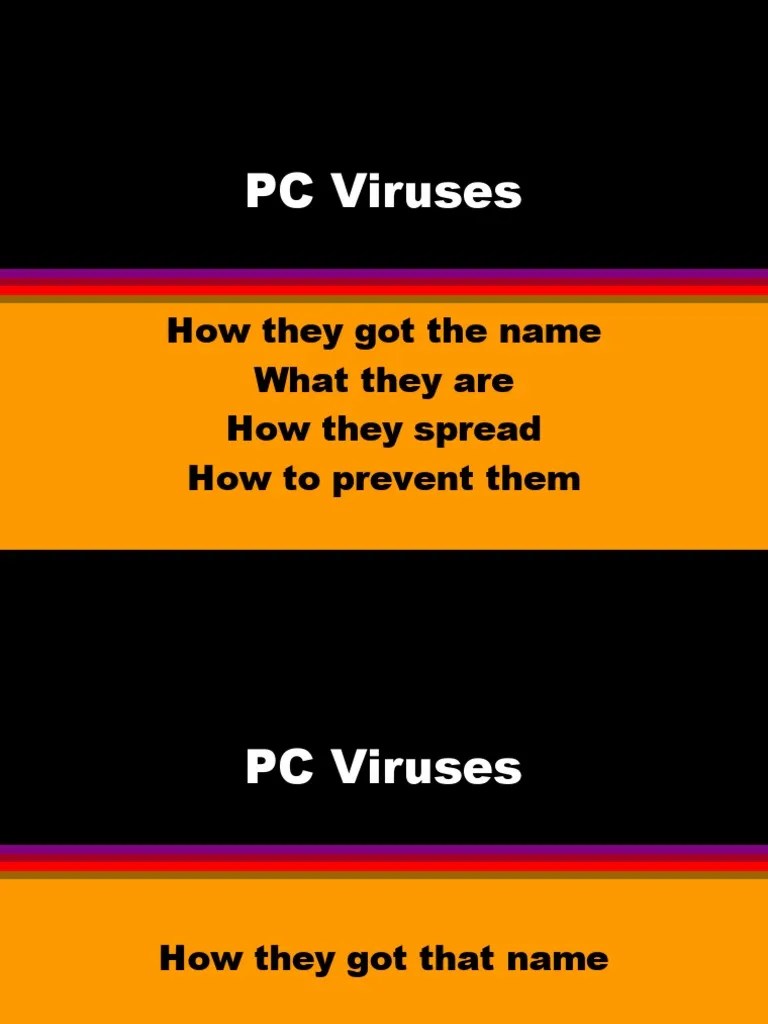 PC Viruses: How They Got The Name What They Are How They Spread How To ...