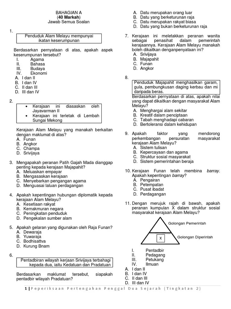 Soalan Sejarah Tingkatan 2 Bab 5 / Contoh Kajian Kes Sejarah Tingkatan 2
