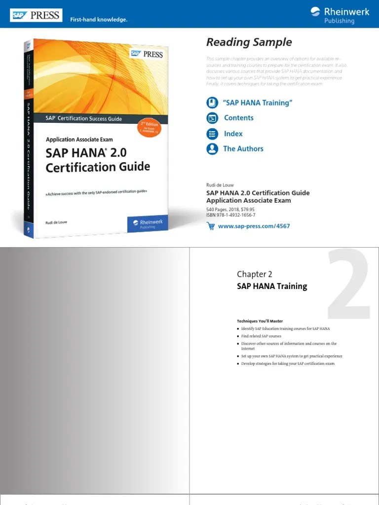 SAP HANA Certification Guide PDF | PDF | Cloud Computing | Amazon Web ...