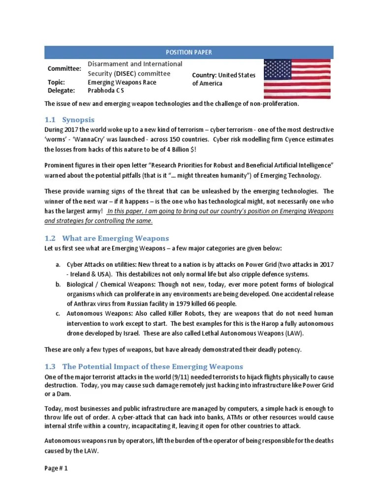 How to outline a model un position paper the first step in writing all of your papers should be to create an outline. Mun position paper | Online Safety & Privacy | Cyberwarfare