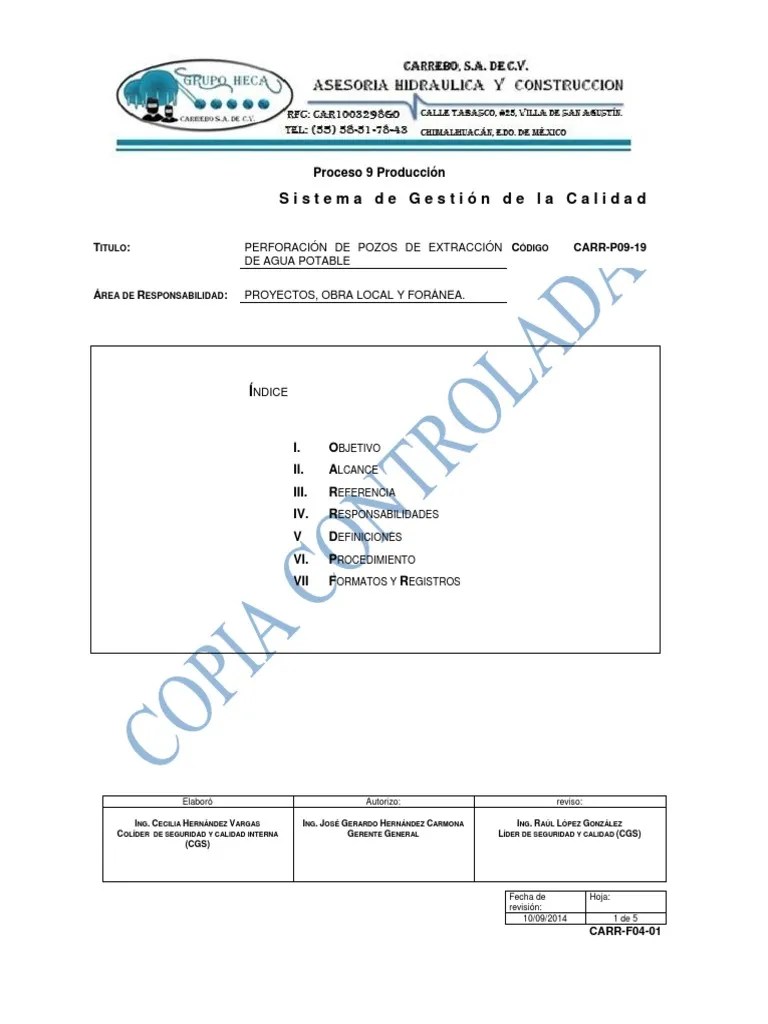 Perforación De Pozos | PDF | Agua Subterránea | Permeabilidad (Ciencias De La Tierra)