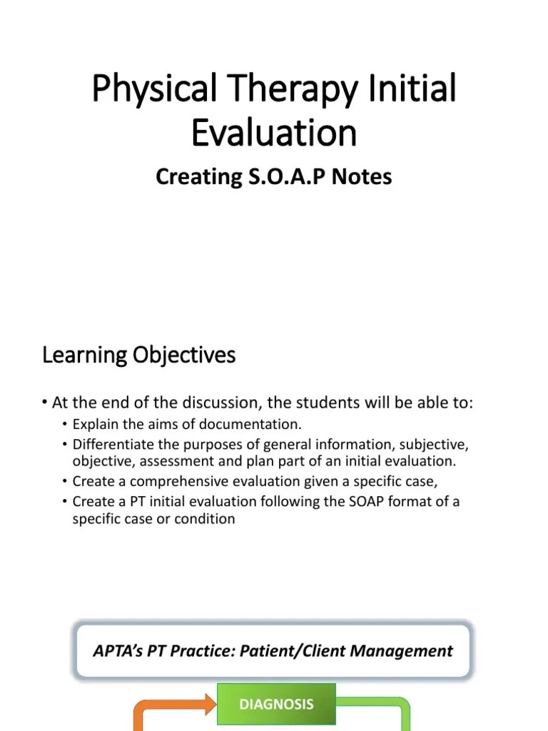 Physical Therapy Initial Evaluation GUIDE | PDF | Balance (Ability) | Medicine
