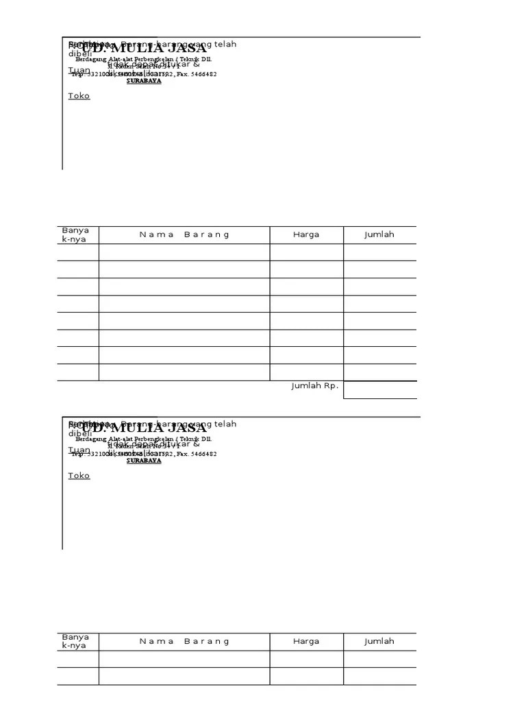 Contoh Nota Pdf