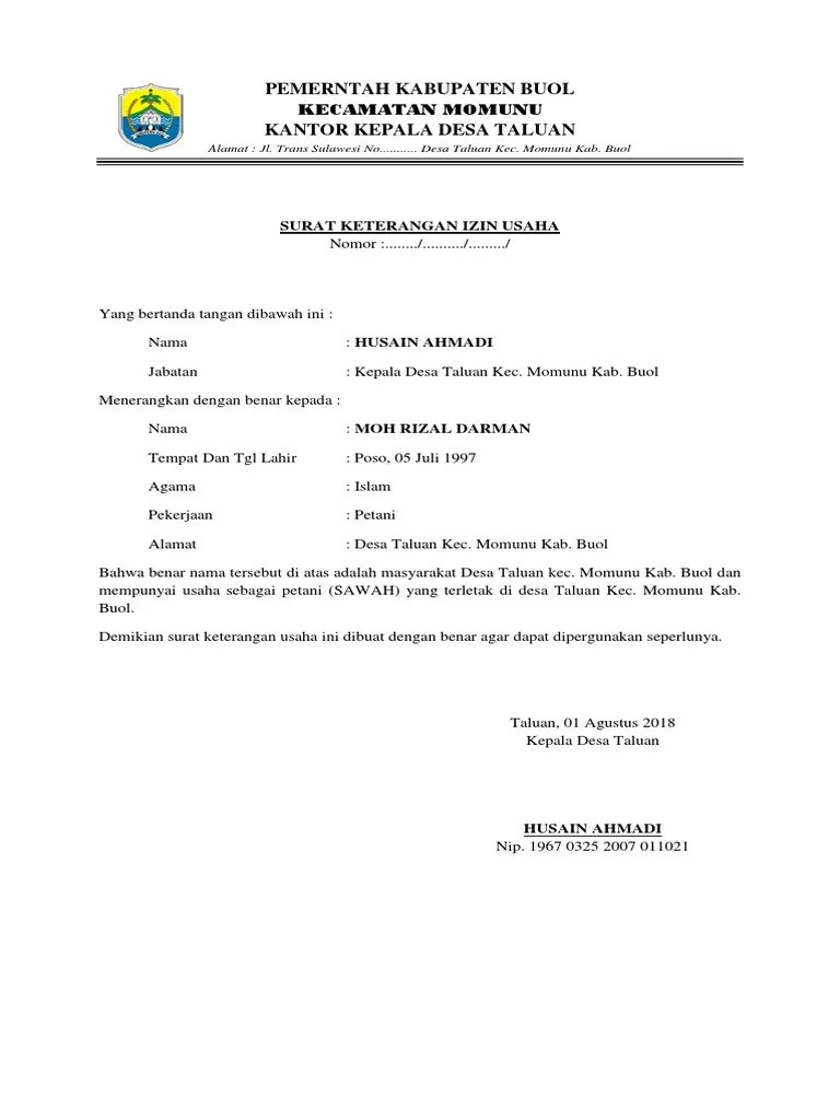 Surat Izin Usaha | PDF