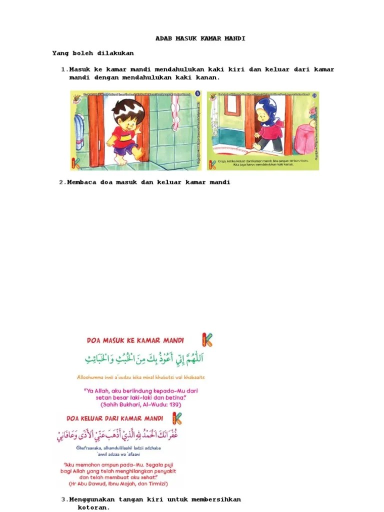 Adab Masuk Kamar Mandi | PDF